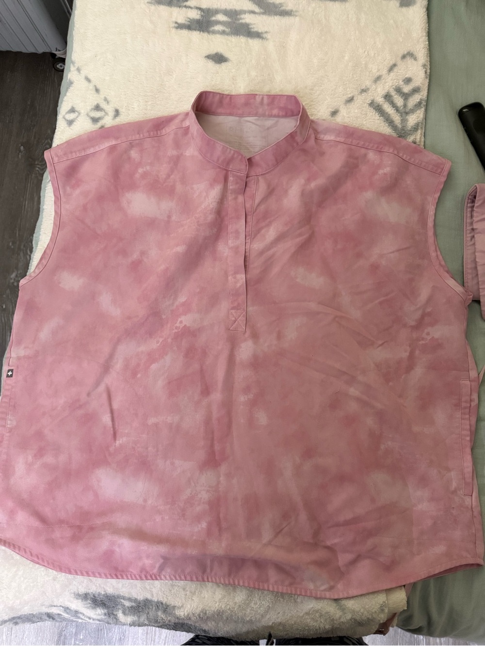 Figs Women's Pink Tie-Dye Breast Cancer Scrubs